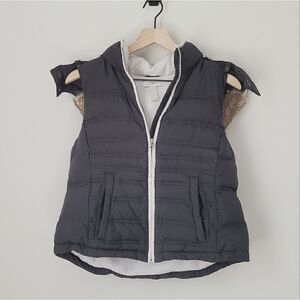 Ann Taylor Loft Vintage Down Vest in Black Size Small